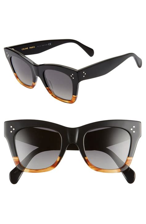 celine 60mm square sunglasses|Celine 50mm polarized square sunglasses.